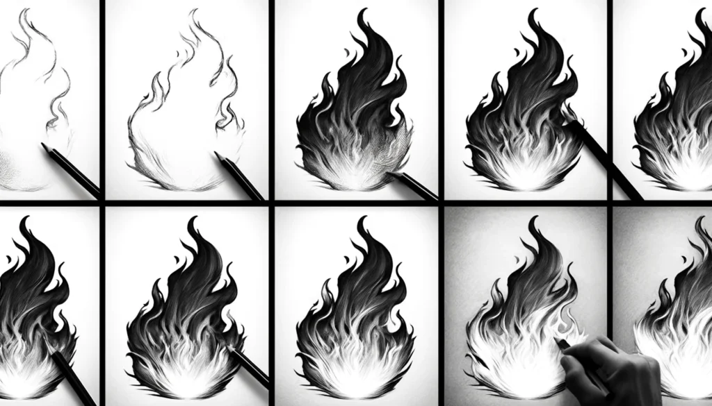 How To Draw Fire : A Step-by-Step Guide To Ignite Your Art - DETECTOR ...