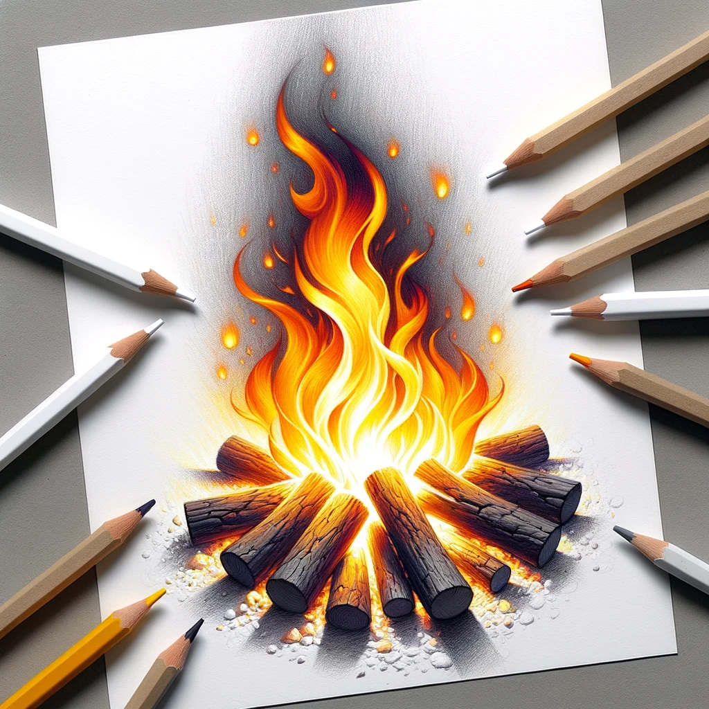 how to draw fire