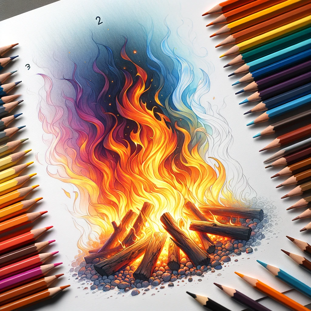 how to draw fire